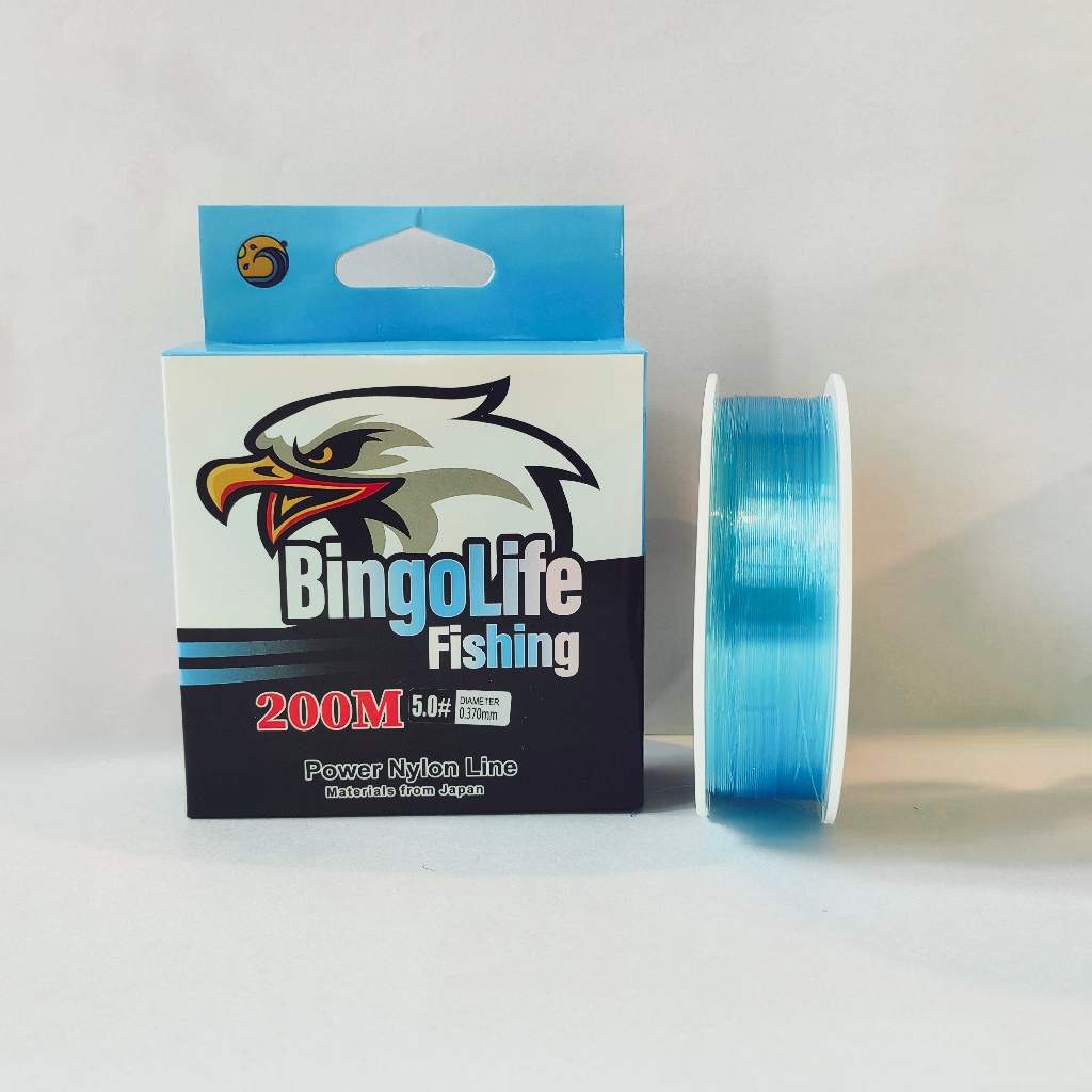 Senar Pancing 200m Kuat Anti Keriting Tahan Lama Biru Langit Hijau Zamrud Merah Mulus 1.4kg~21kg Japanese Nylon Monofilament Fishing Line Alat Pancing