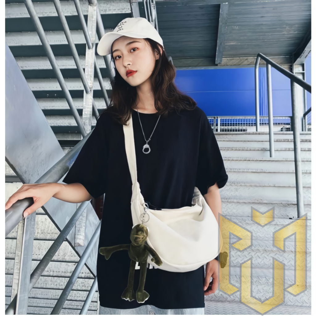 PVJ Tas Selempang Remaja Korea Style Sling Bag Anak perempuan Aesthetic Laki-Laki Unisex