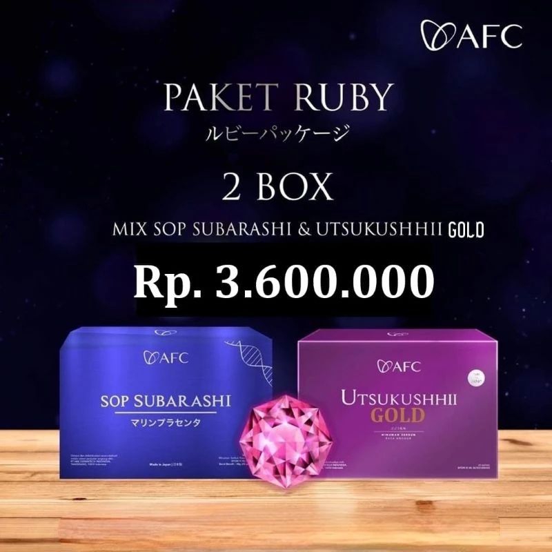 1 PAKET SOP SUBARASHI DAN UTSUKUSHI GOLD AFC JAPAN UTSUKUSHHII