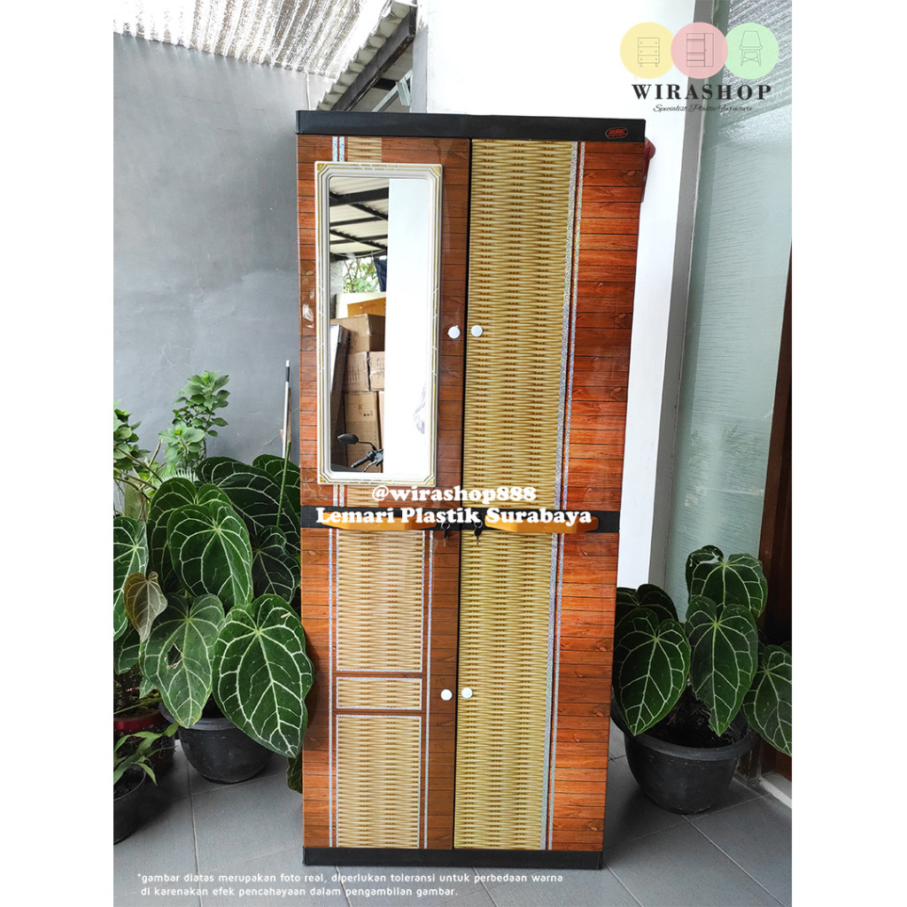 Lemari Plastik Naiba Gantung Kaca 1924 Khusus Instant