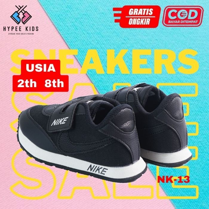 Sepatu Sneakers Anak Sekolah Nike Kids Anak Laki-laki Perempuan Cewek Cowok 2 3 4 5 6 7 8 tahun Mura