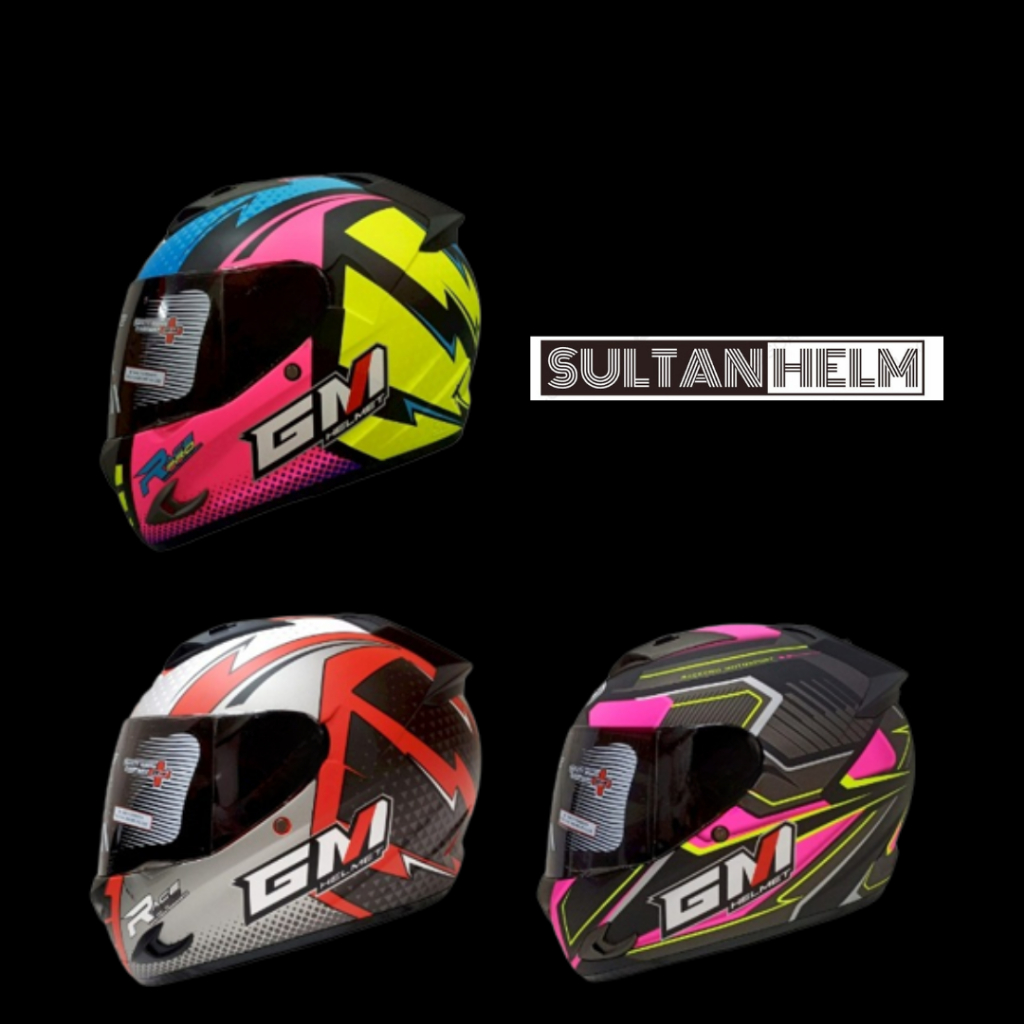 HELM GM RACE PRO | HELM FULL FACE SINGLE VISOR SMOKE