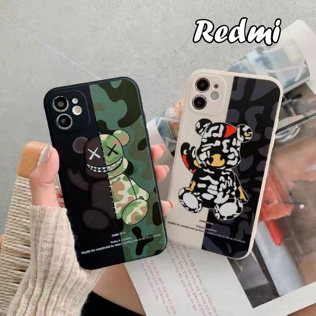 DARK BEAR Case Xiaomi Redmi Note 9 7 Note 5A Fingerprint Note 4 4X Lens Cover Case Square Edge