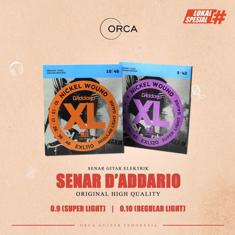 SENAR D’ADDARIO GITAR ELEKTRIK