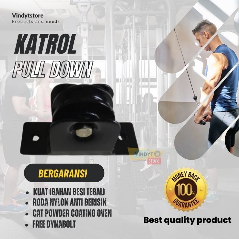 Katrol Tunggal Fitness Gym Pelengkap Pull Down