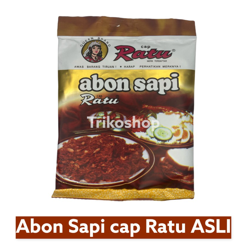 

➞✸✿ Abon Sapi cap Ratu ASLI ORIGINAL 90gr