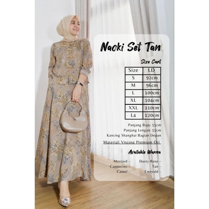 NAOKI SET ORI NCK LABEL SETELAN ROK VISCOSE PREMIUM ORI SIZE S-L4