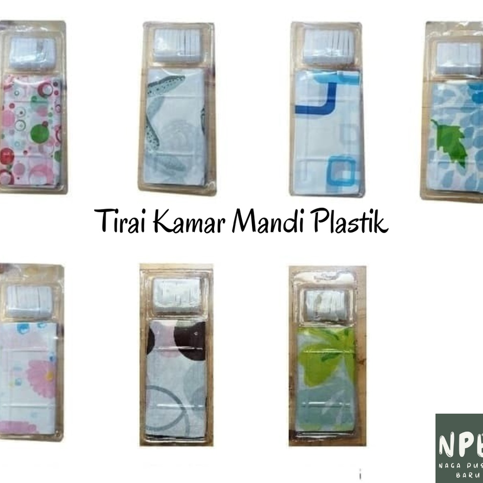 ➴❄❈ Tirai Kamar Mandi Plastik - Gorden Kamar Mandi