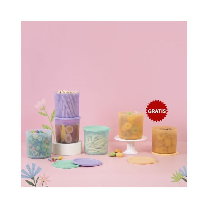 Tropical round set tupperware toples