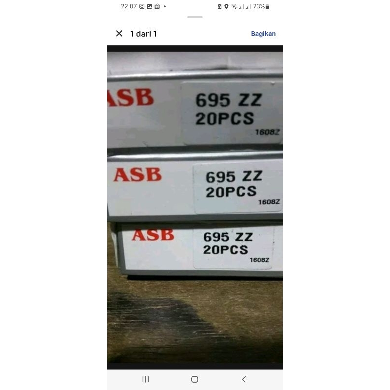 Ball bearing 695 ZZ ASB (5×13×4)