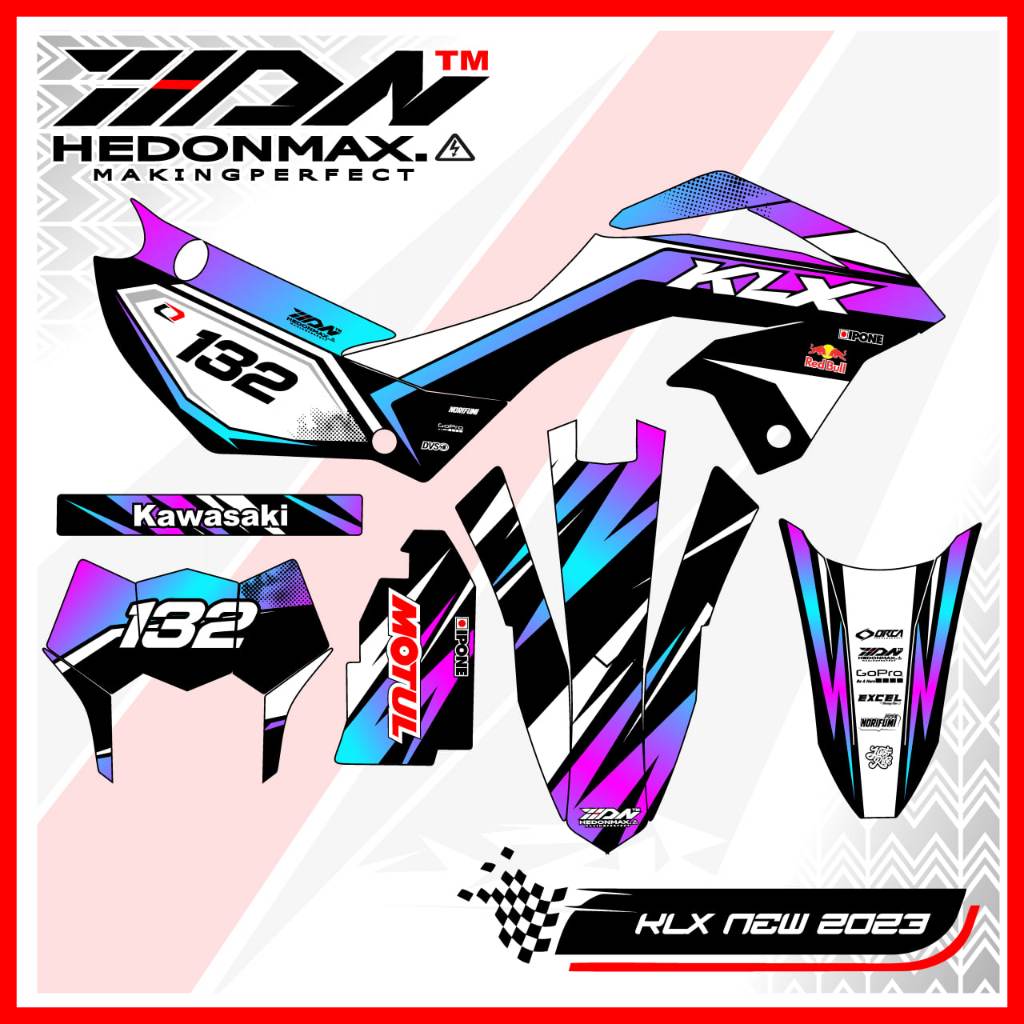 Decal KLX 150 SM SE 2023 - Stiker Fullbody KLX 2023 Race