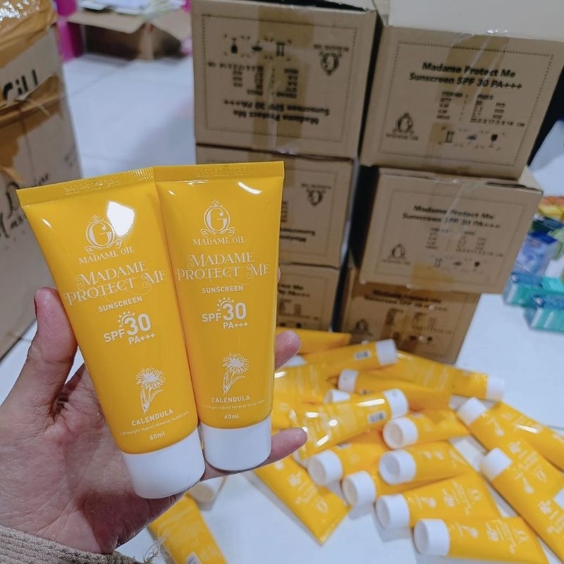 Harga 1 Pcs Suncreen Madame gie Protect Me Suncreen SPF 30 PA +++ 60ml Original Madam gi Sanblok Pem