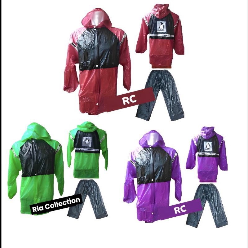 Jas Hujan Penguins JC Kombinasi Batman Bagus Pria Wanita
