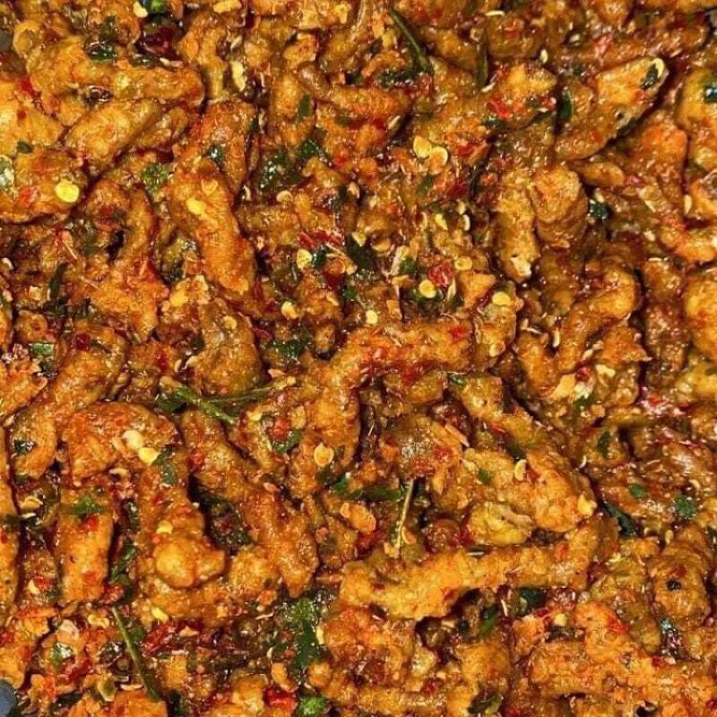 

USUS CRISPY PEDAS DAUN JERUK - USUS KRISPI - KERIPIK USUS