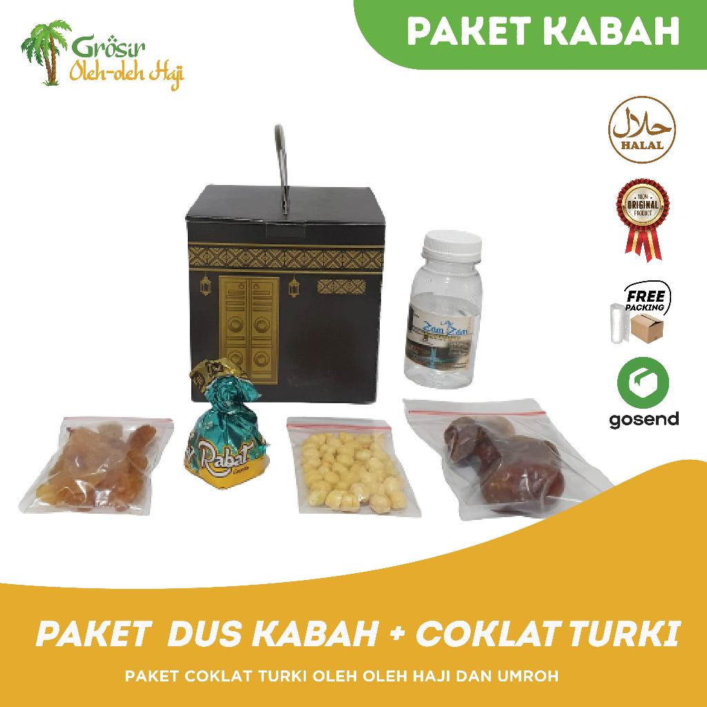

paket dus Ka'bah oleh-oleh haji dan umrah + coklat turki
