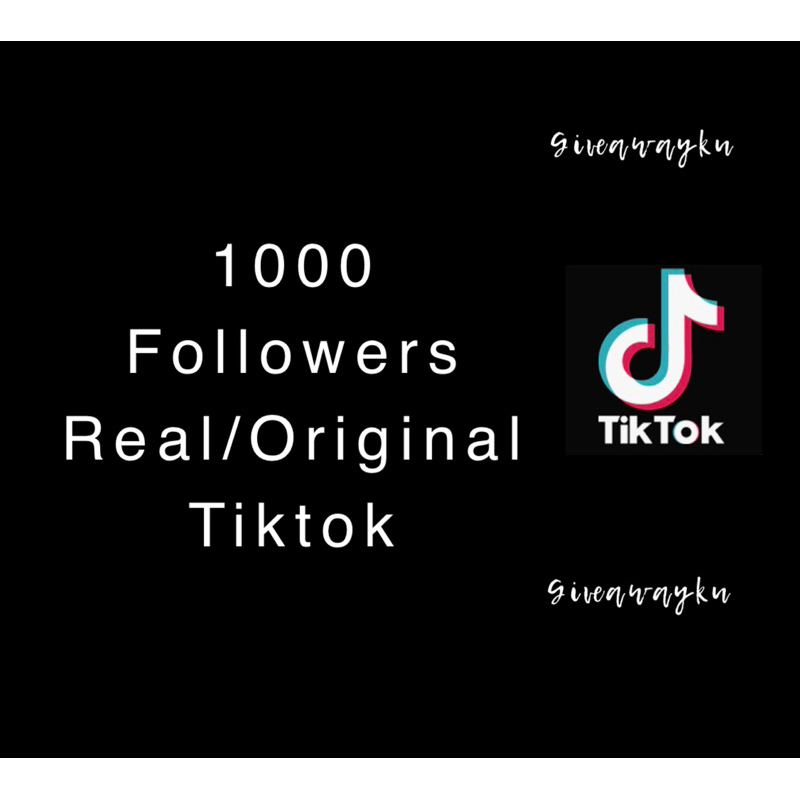 1000 Followers Tiktok Asli/Real/Original