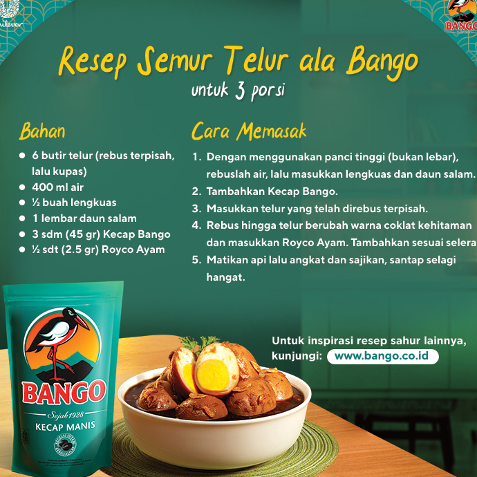 

➚➹✲ BANGO Kecap Manis Soy Sauce Refill Terbuat dari 4 bahan alami berkualitas 520ML x2 Terkini