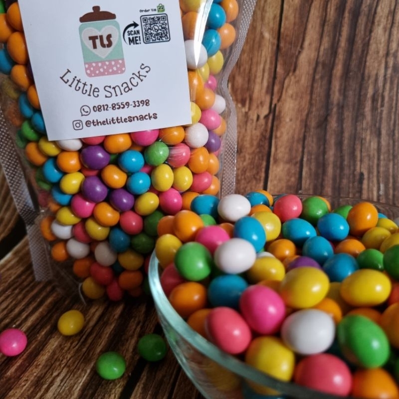 

Biskuit Bola Pelangi Biskuit Ranbow Salut Gula Warna Warni