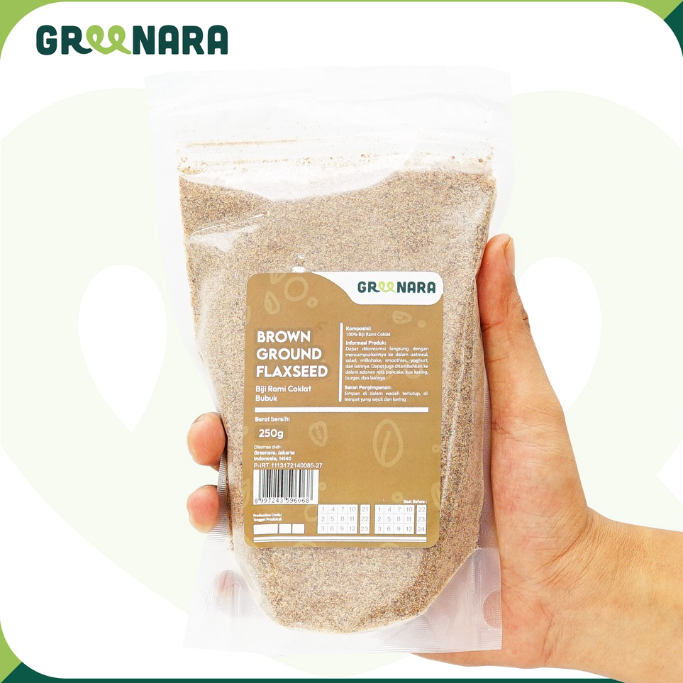 

Dijual Bubuk Biji Rami Coklat 250gr / Brown Ground Flaxseed