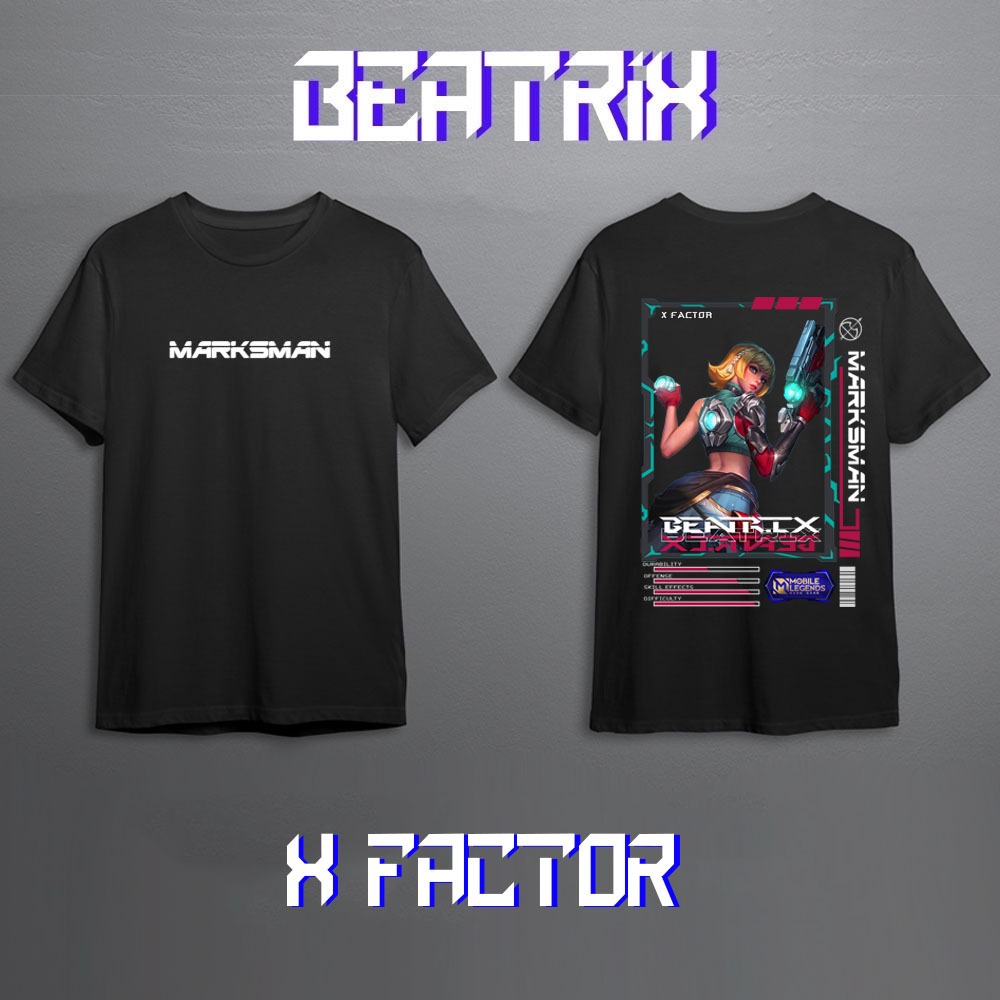 Kaos Pria Mobile Legend Hero Beatrix Skin M4//Kaos Mobile Legend//Kaos ML//Kaos Skin Beatrix M4