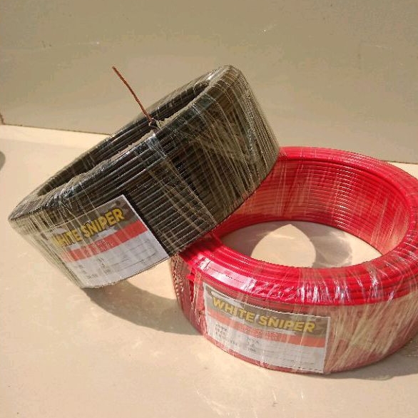 KABEL LISTRIK TEMBAGA  WHITE SNIPER Kabel NYA 2.5mm 100YARD  kawat tunggal tembaga,biasanya  di paka