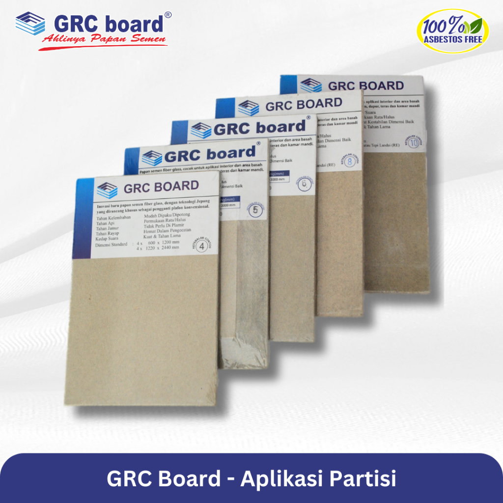 GRC Board - Aplikasi Partisi - Papan semen GRC - Variasi Ukuran & tebal