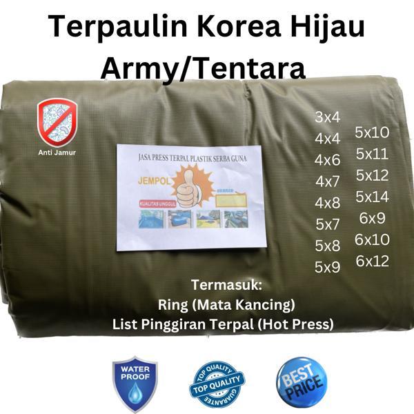 Terpal Terpauline Hijau Tentara Korea