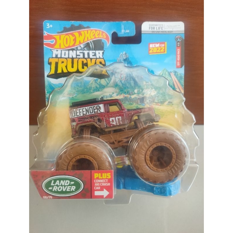 Hot Wheels Monster Truck Land Rover Defender Merah Maroon