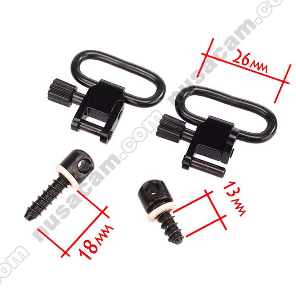 Swivel Baut Sangkutan Ring Pengait Sling Untuk Tali Sandang Senapan