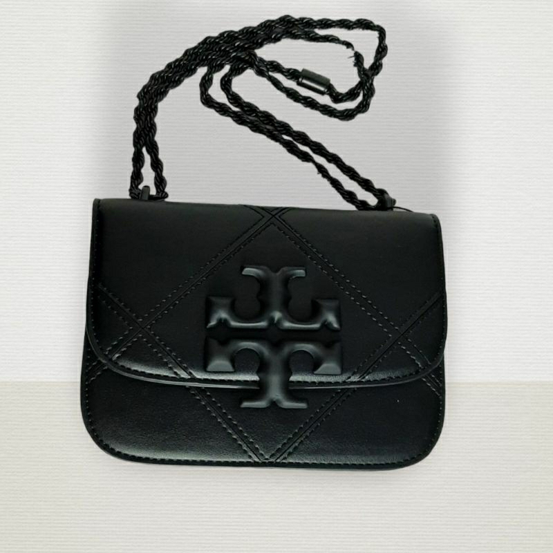 Tas Wanita TB Tory Eleanor Tas Selempang Bahu Kondangan Tas TB Burch Diamond Full Black Grade Super 