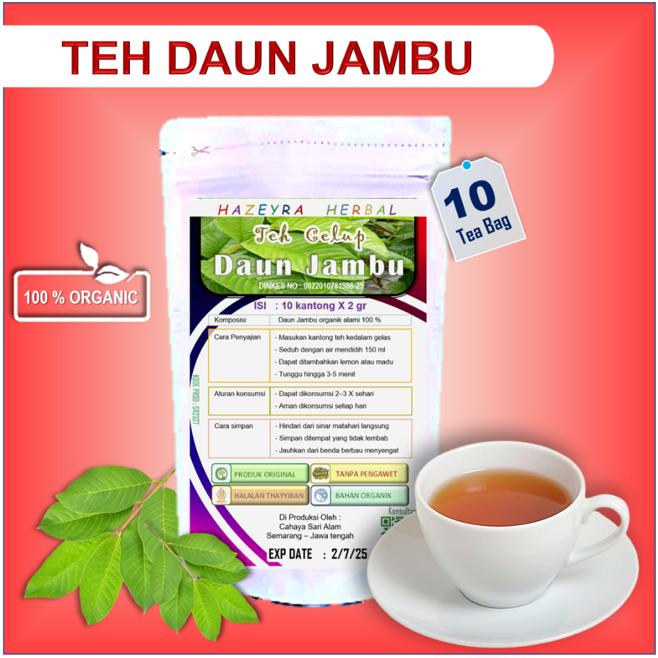 

Teh obat kolesterol diabetes jantung gula darah diare mencret daun jambu isi 10pcs