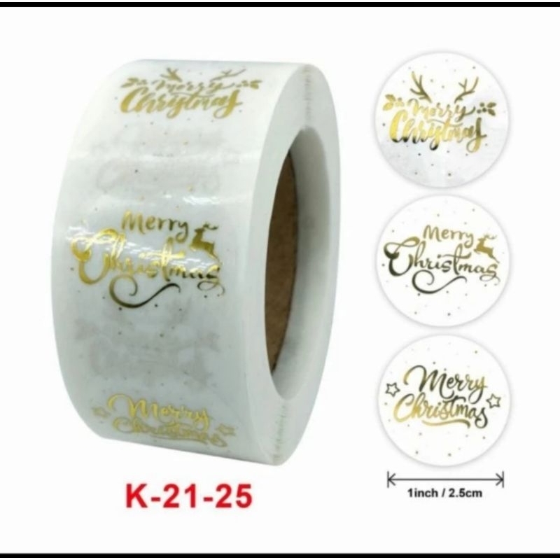 

stiker natal christmas bulat