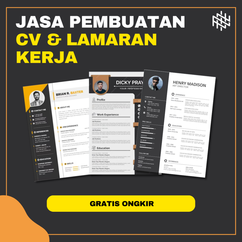 Jasa Pembuatan CV | Jasa Desain CV | Jasa CV | Surat Lamaran Kerja