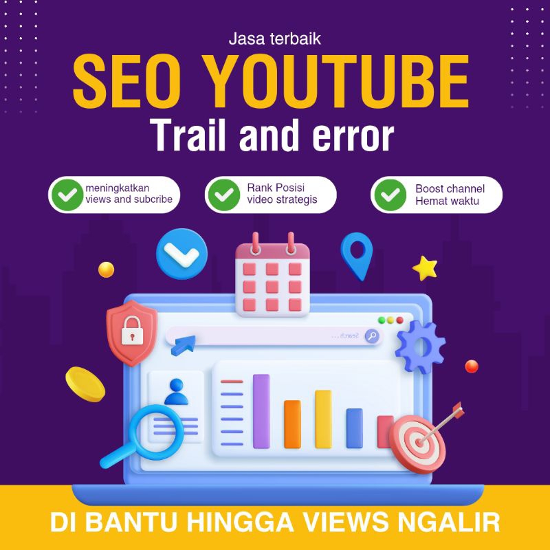 Jasa Trail And Error Seo Youtube Di bantu sampai views ngalir