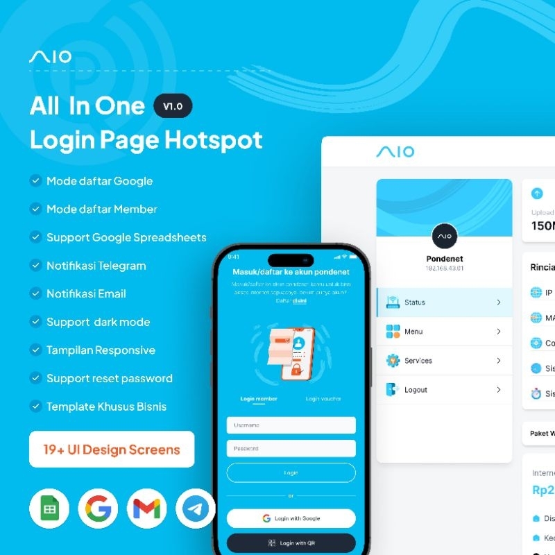 login page hotspot AIO V1.0