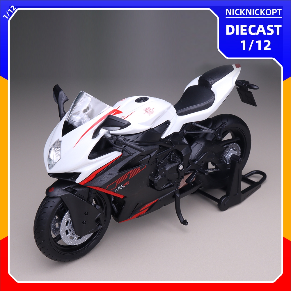 Miniatur Motor Welly 1:12  MV AGUSTA F3RR Diecast Skala 1:12 Mainan Koleksi