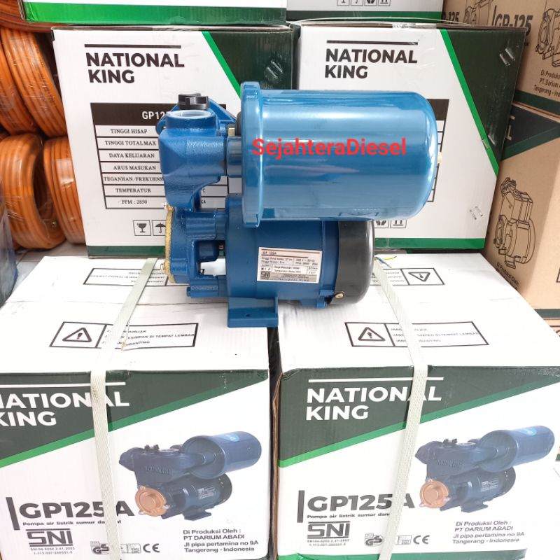 NATIONALKING Pompa Air Otomatis GP125A Pompa 125Watt