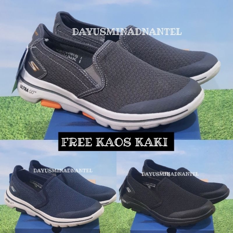 Sepatu Pria Sneakers Skechers Gowalk 5 Apprize / Skechers Pria Apprized Slip on