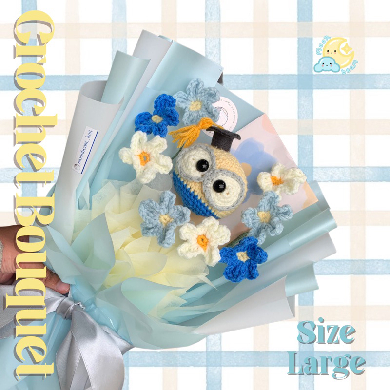 MINION Crochet Bouquet / Buket Bunga Rajut by Moon Beam