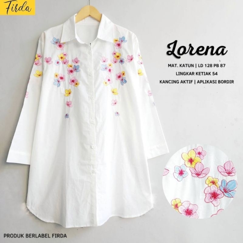 Lorena Tunik Wanita Muslimah Jumbo XXXL Motif Bunga