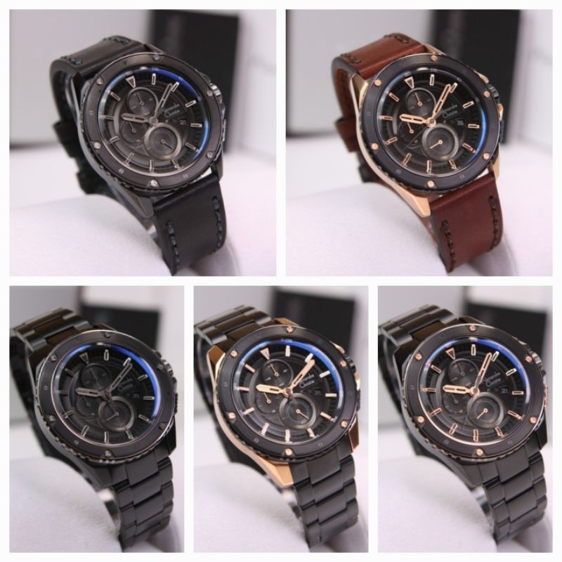 Jam Tangan Pria  Alexandre Christie Ac6653 / Ac 6653 Original Leather and stanless