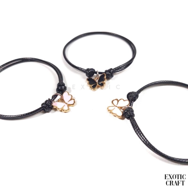 Gelang kupu kupu korea gelang simpel tali couple pria wanita
