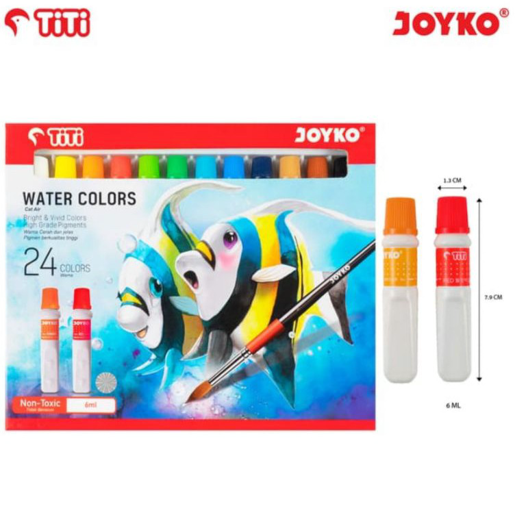 

Baru JOYKO TITI 24 WATERCOLOUR PAINT / CAT AIR 24 WARNA JOYKO WAC-6ML-24