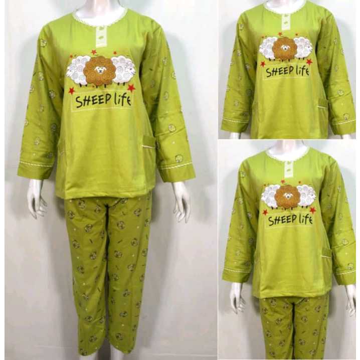 BABYDOLL PP JUMBO BAHAN KAOS / SETELAN CELANA PANJANG LENGAN PANJANG MURAH