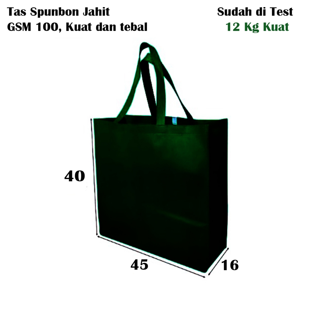 

Goodiebag spunbond besar Jahit 45x40x16 GSM 100 Spunbon Kuat 12 kg lebih / Tas Belanja Jumbo / Tas Laundry 50x50x30 / Totebag spunbon besar