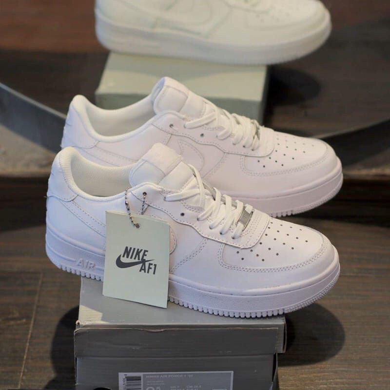 SEPATU AIR FORCE LOW 1 07  TRIPLE WHITE PREMIUM