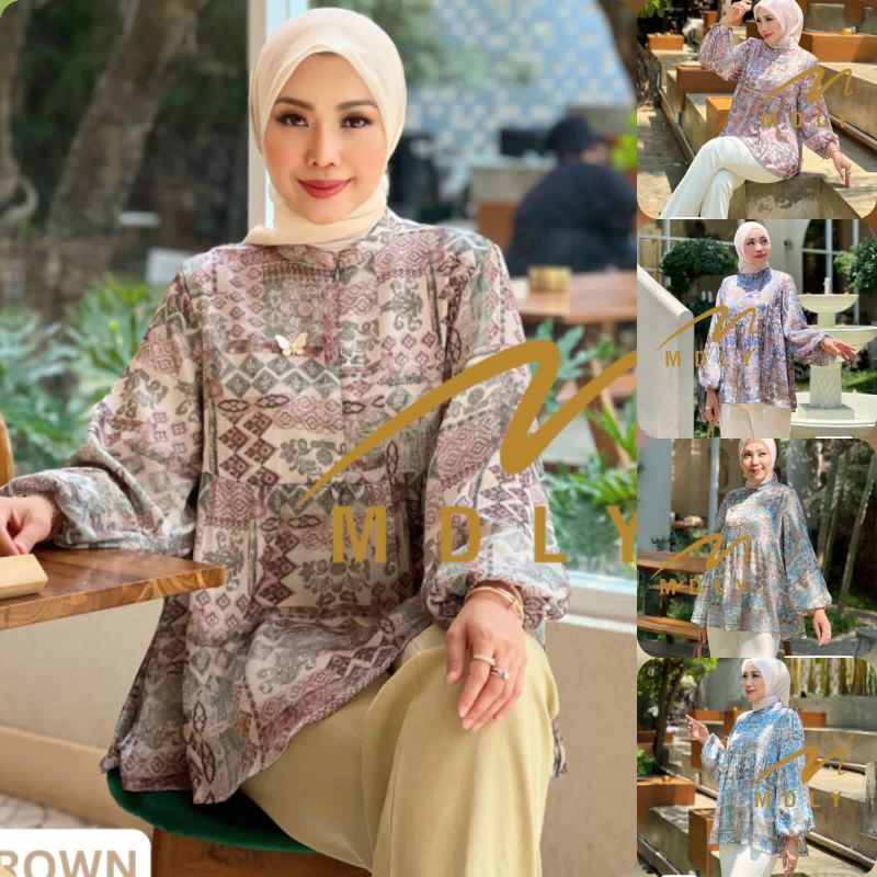 MDLY  Baju Blouse Atasan Furing wanita Rahel Blouse By Mdly. Tzyn Shop