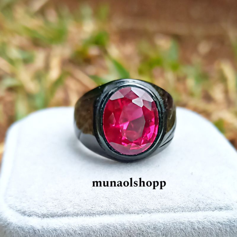 CINCIN BATU MERAH SIAM CUTTING MINIMALIS