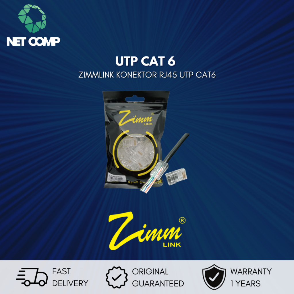 Konektor RJ45 UTP Cat 6 Zimm LINK