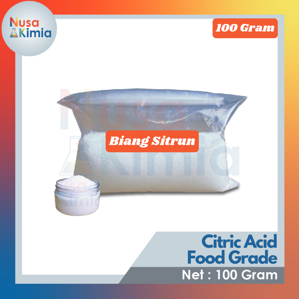 

Citric Food Grade 100 GRAM - Asam Sitrat - Citrun - Sitrun Pembersih